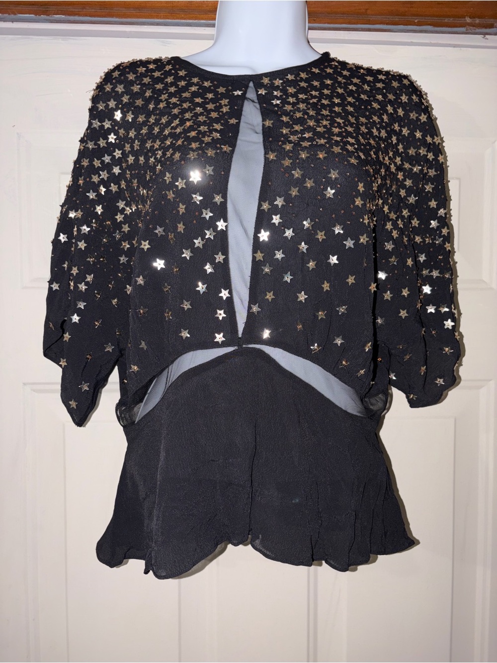 Topshop open back top